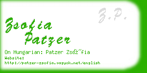 zsofia patzer business card